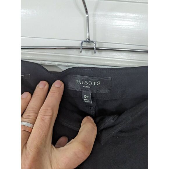 Talbots Heritage 5 Pocket Pants women's size 16 black workwear office stretch - Picture 3 of 6